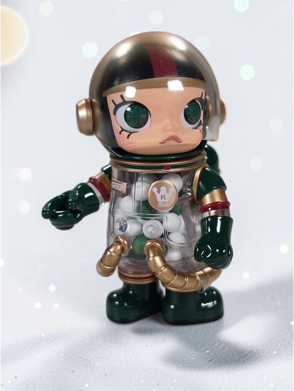 POP MART Mega Space Molly 100% Series 4 Christmas2024 Green Special 1/36 - Picture 4 of 13